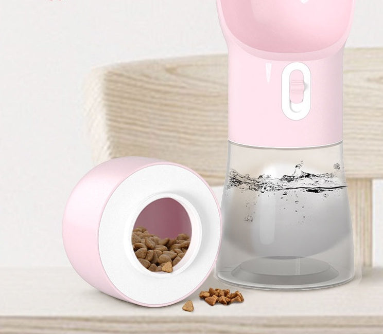 Dog Water Bottle – Portable & Leakproof Travel Dispenser (2-in-1 Design)