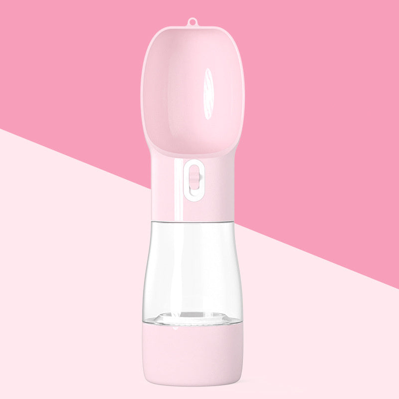 Dog Water Bottle – Portable & Leakproof Travel Dispenser (2-in-1 Design)