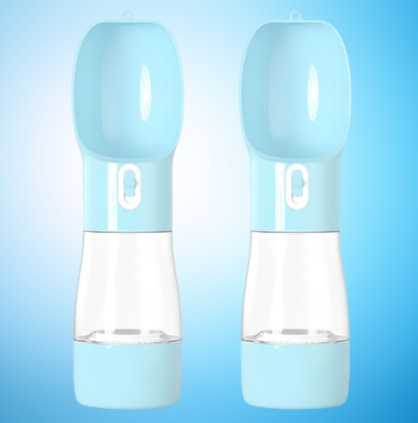 Dog Water Bottle – Portable & Leakproof Travel Dispenser 2-in-1 Design
