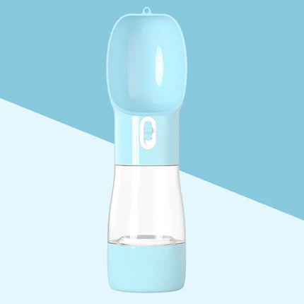 Dog Water Bottle – Portable & Leakproof Travel Dispenser (2-in-1 Design)