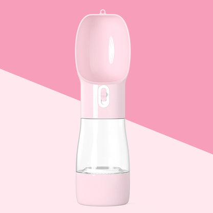 Dog Water Bottle – Portable & Leakproof Travel Dispenser (2-in-1 Design)